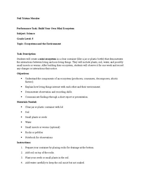 Image result for Grade 5 Science Performance Task