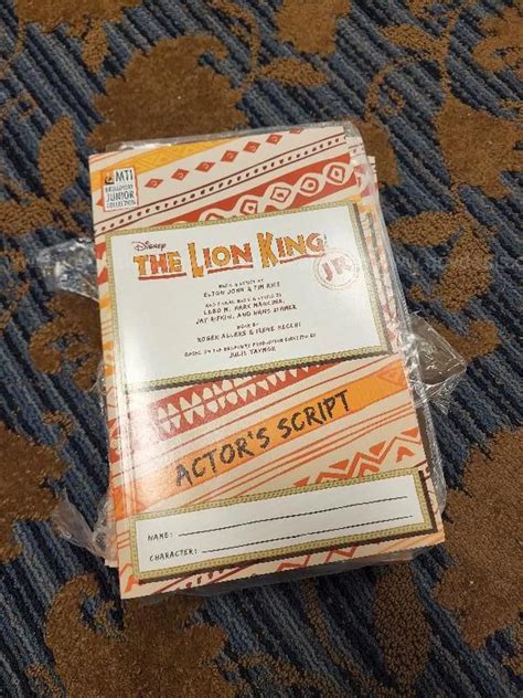 The Lion King Jr Actor's Script | GovDeals
