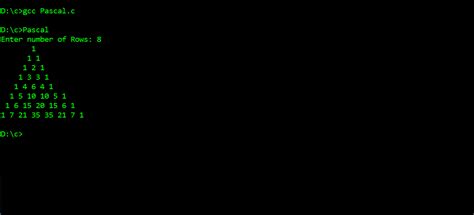 Image result for Pascal Triangle in C