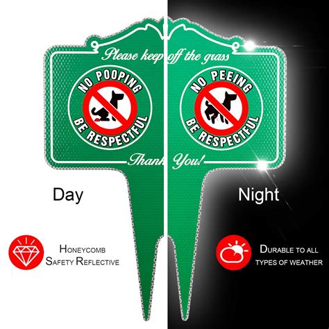 HISVISION No Peeing/Pooping Dog Sign, Stop Dogs from Pooping and Peeing ...