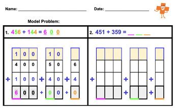 Image result for Partial Sums 3-Digit Addition