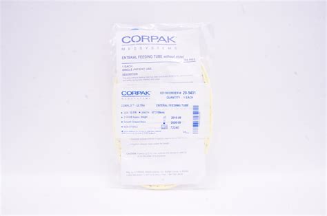 Corpak 20-5431 Corflo Ultra Enteral Feeding Tube 10 Fr x 43 inch (x)