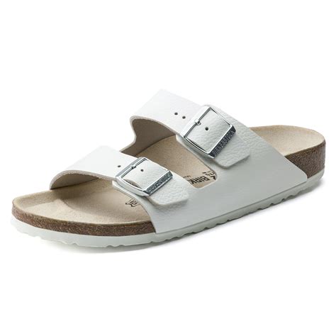 BIRKENSTOCK Arizona Natural Leather Sandals - White