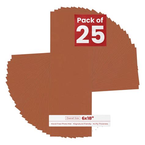 Terra-cotta Red 6x18 Uncut Mat Board - Blank Sheets, No Opening, Color ...