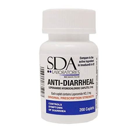 SDA Laboratories Buy 2mg HCL Anti-Diarrheal Caplets - 200 Pack at Ubuy ...