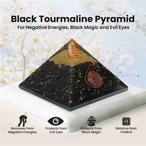 Buy Black Tourmaline Orgonite Pyramid – SOLAVA WORLD