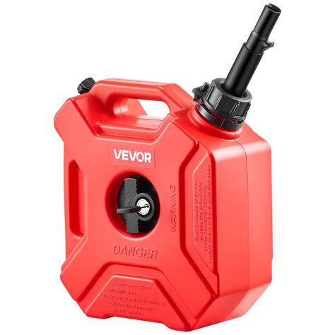 VEVOR Fuel Container, 1.3 Gallon, Gas Can with Spout and Lockable ...