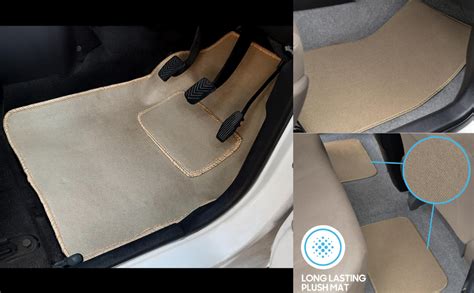 VOCADO Black Rubber Carpet Foot Mats, 3D Car Floor Mat, All-Weather Car ...