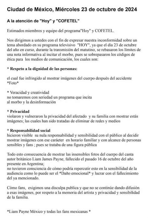 Programa Hoy muestra fotos del cuerpo de Liam Payne y fans estallan ...