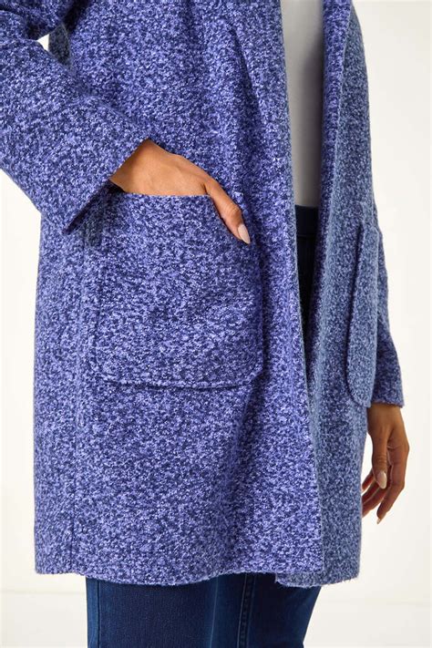 Buy Roman Blue Petite Hooded Edge to Edge Coatigan from the Next UK ...