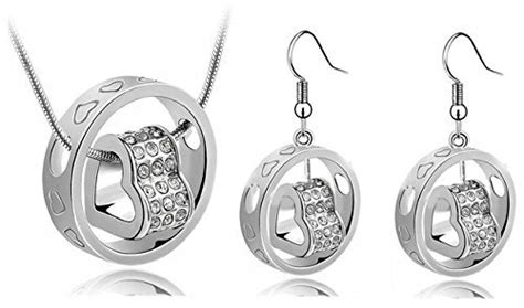 Buy El Regalo Valentine's Heart Inside Ring Crystal Jewelry Set ...