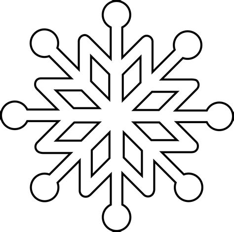 Digital Stamp - Snowflake Snowflake Coloring Pages, Snowflake Clipart ...
