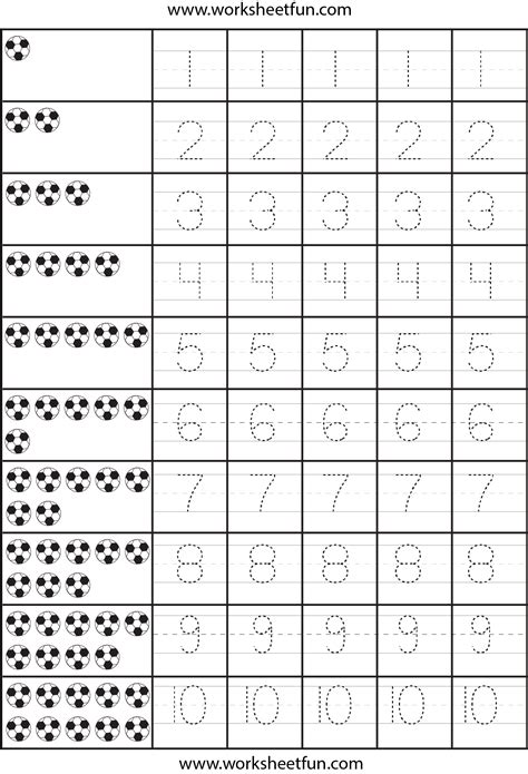 Free Printable Number Trace - Printable Word Searches