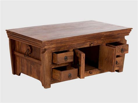 Duraster Torpedo Sheesham Wood Coffee Table with Storage | Duraster