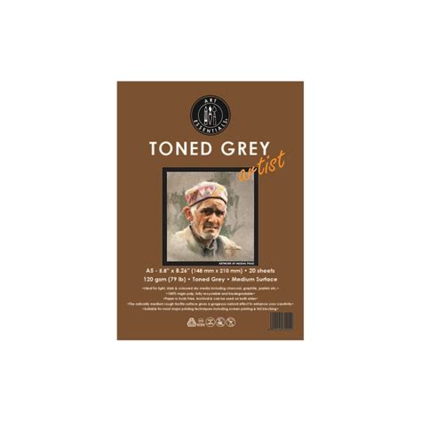 Art Essentials Toned Grey Artist Sketching Paper 120 GSM - A5 ...