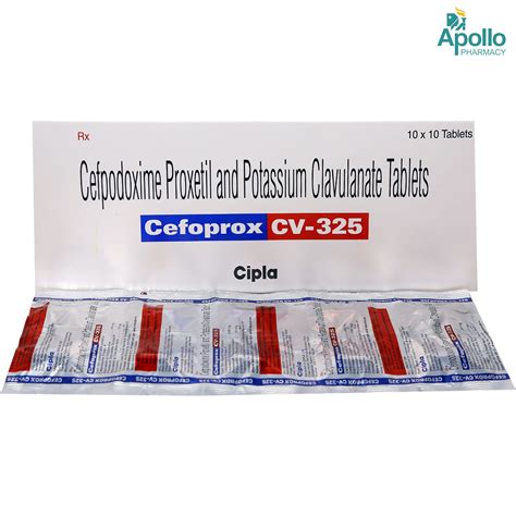 Cefoprox CV-325 Tablet 10's Price, Uses, Side Effects, Composition ...
