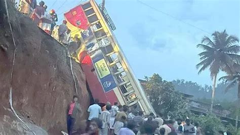 KSRTC bus loses control in Adimali, crashes into river - KERALA ...