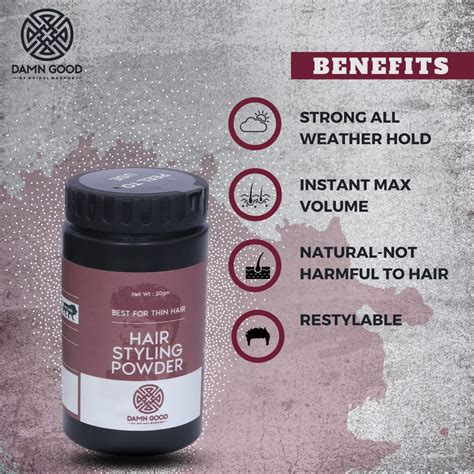 Damngood Hair Styling Powder-Best For Thin Hair- 20gm