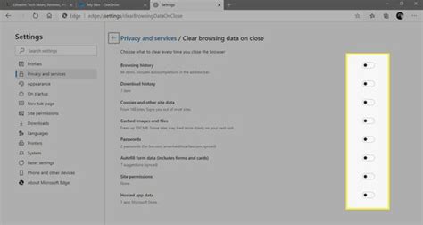 Image result for Edge Automatically Clear Cache