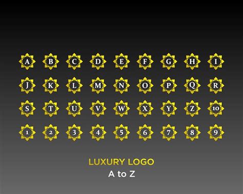 Letter a to z monogram luxury brand logo design | Premium Vector