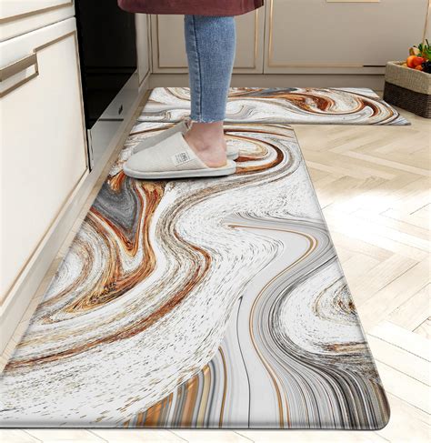 Amazon.com: ASPMIZ Modern Kitchen Mat for Floor, Cushioned Anti-Fatigue ...