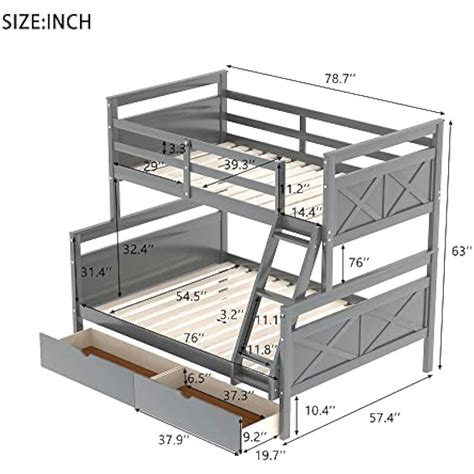 Merax Twin Over Full Bunk Bed with 2 Storage | Ubuy India