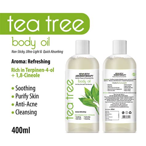 Tea Tree Body Oil - Anti Acne, Cleansing, Soothing & Purifies Skin ...