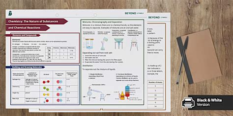 Chemistry Activity Mat: The Nature of Substances and Chemical Reactions