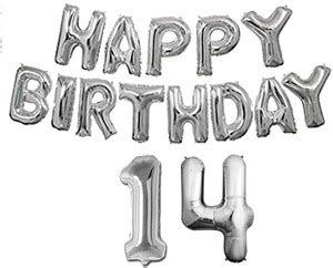 Flipkart.com | MARGSHRI Solid Silver Solid Happy Birthday with Number ...