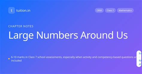 Large Numbers Around Us — CBSE Class 7 Mathematics | Notes, NCERT ...