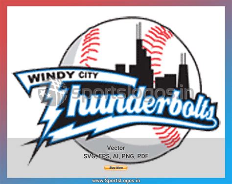 Windy City Thunderbolts - 2004, Frontier League, Baseball Sports Vector ...