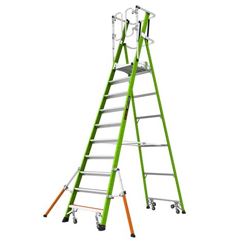 Little Giant SAFETY CAGE Ladder, 10' Model - ANSI Type IA - 300 lb ...