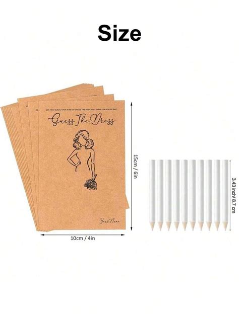 10 ensembles de jeux de douche nuptiale "The Dress" pour invités ...