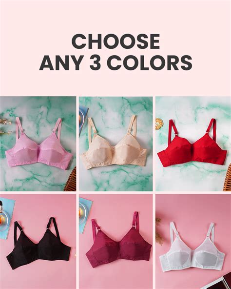 Teenager Cotton Bras With Lycra Straps – Pack of 3 – Teenager Bra