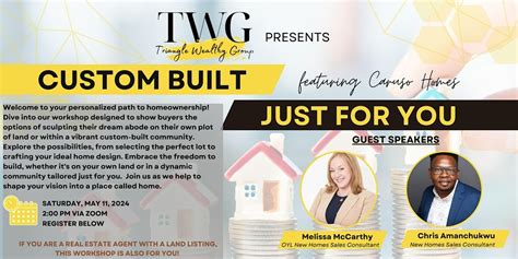 TWG Presents Custom Built Just For You, May 11 2024 | Online Event ...