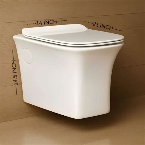 Moro Wall-Hung Rimless Western Toilet Commode with 4D Siphonic Flushing ...
