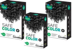 VEGETAL Safe Colour , Soft Black ( 50 gm × 3 ) - Price in India, Buy ...