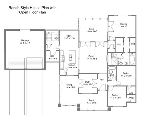 Open Floor Plan Open Concept Floor Plans Open Floor House Pl