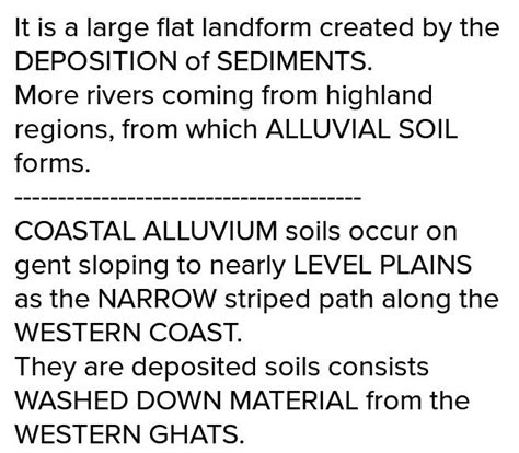 Distinguish between inland alluvium and coastal alluvium - Brainly.in