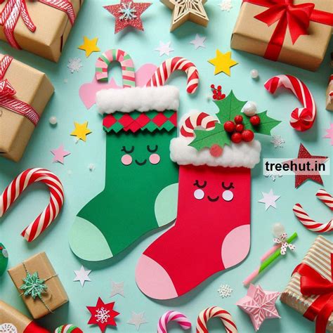 Christmas Socks Paper Craft Ideas, Christmas Decoration Ideas for ...
