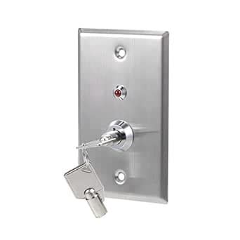 uxcell Key Switch On-Off Exit Switches Emergency Door Release SPST for ...