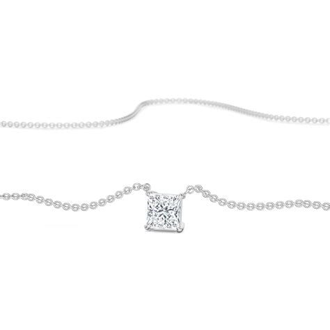 Buy 1 CT Princess Lab Grown Diamond Necklace Online At Emori