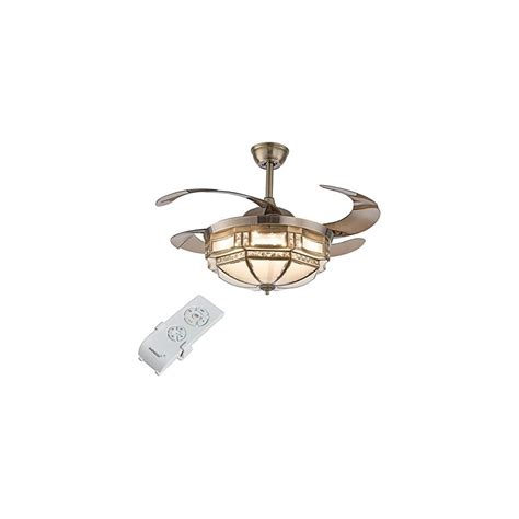 Buy TFCFL 42 Retro Amber Acrylic Ceiling Fan with Light Tiffany ...