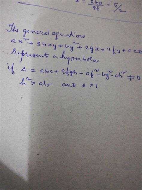 Condition for the general equation of second degree can define ...