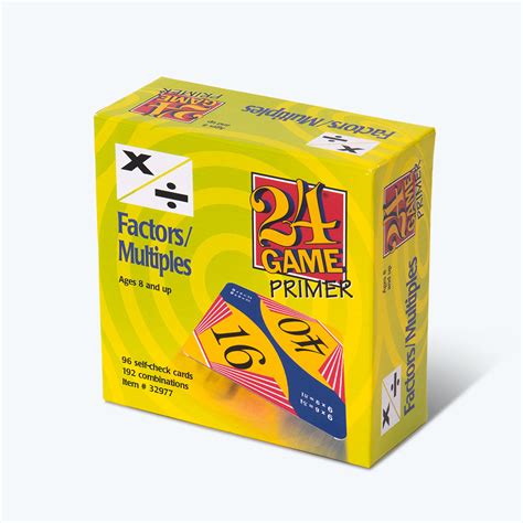 Factors / Multiples (Ages 8+), 96-Card Deck – 24 Game Shop