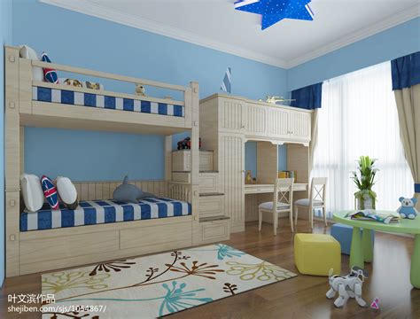 儿童房上下铺床装修图片 – 设计本装修效果图