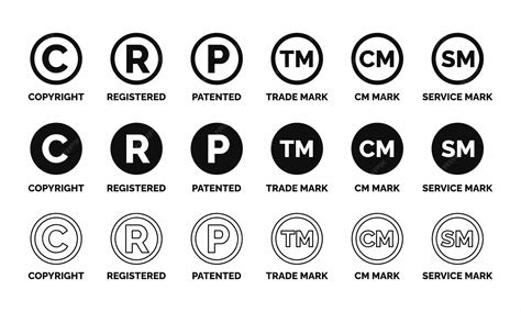 Premium Vector | Trade mark logo set vector