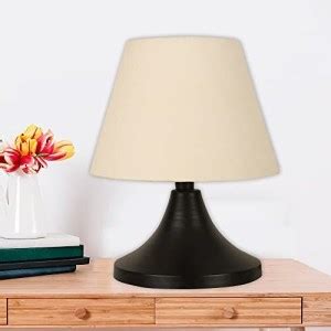 QUACE Round Metal & Beige Shade Table Lamp Price in India - Buy QUACE ...