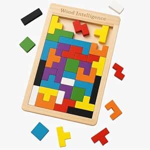 Buy EarthyTweens Wooden Tetris Puzzle Board for Kids | Brain ...