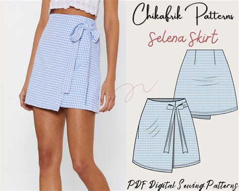 Womens Wrap Skirt Sewing Pattern|7sizes 4-16 |mini Skirt Pattern|pdf ...